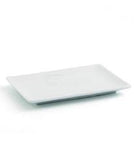 Plato melamina rectangular 28x19 cms blanco concasse #261933