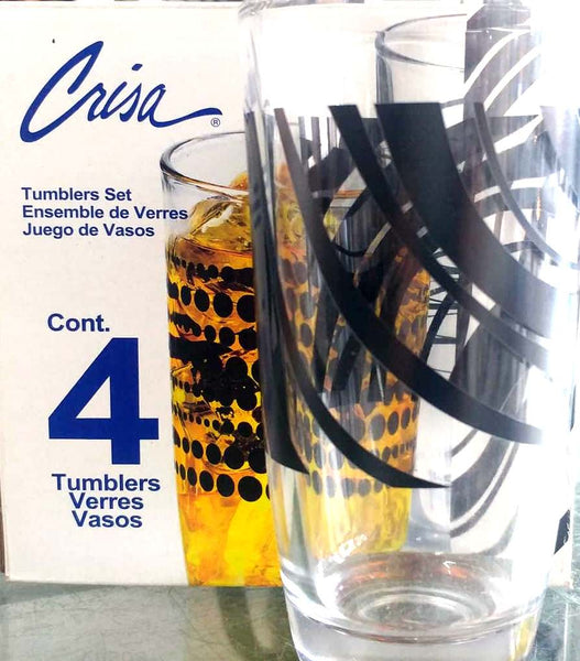 Juego De 4 Vasos #7797 Cancun Cooler Crisa