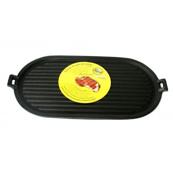 Comal Asador Ovalado Fierro Vaciado #12828 PAGOEL